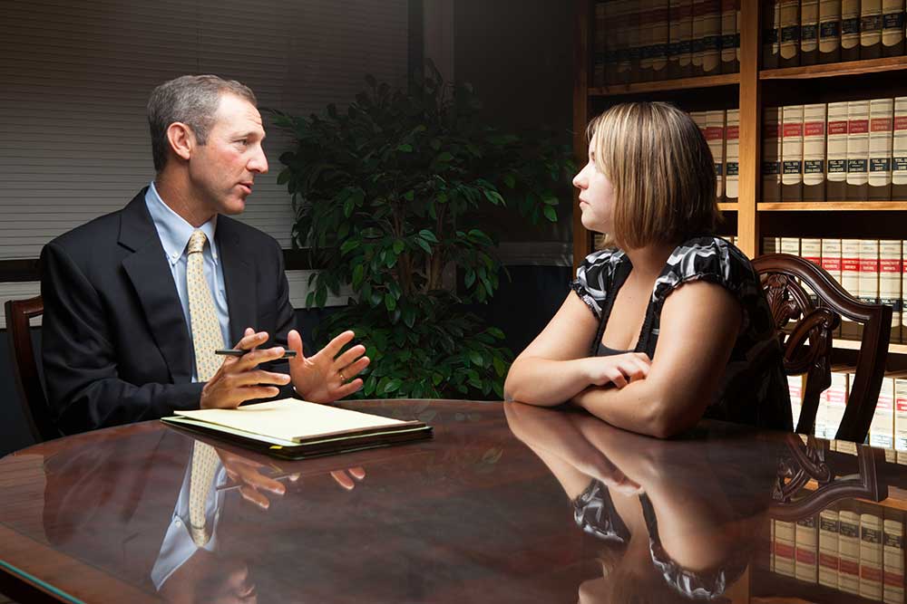 Attorney Peter M. Appleton with client